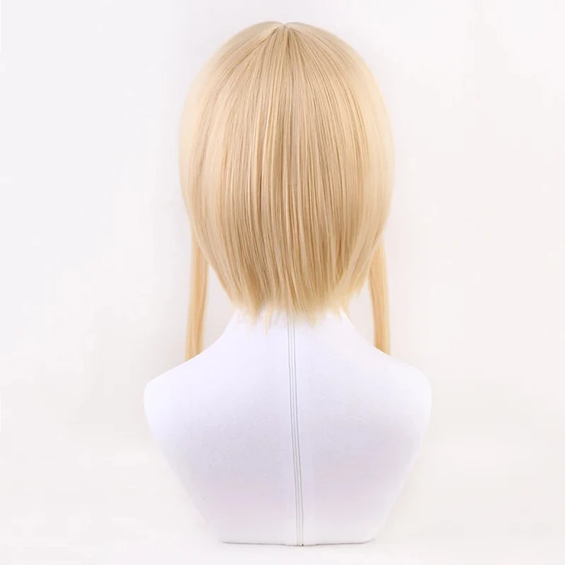 Eriri Spencer Sawamura Syntetyczna Blond Złota Długa Doczepiana Kucyk Peruka Cosplay Kostium Saenai Heroine no Sodatekata