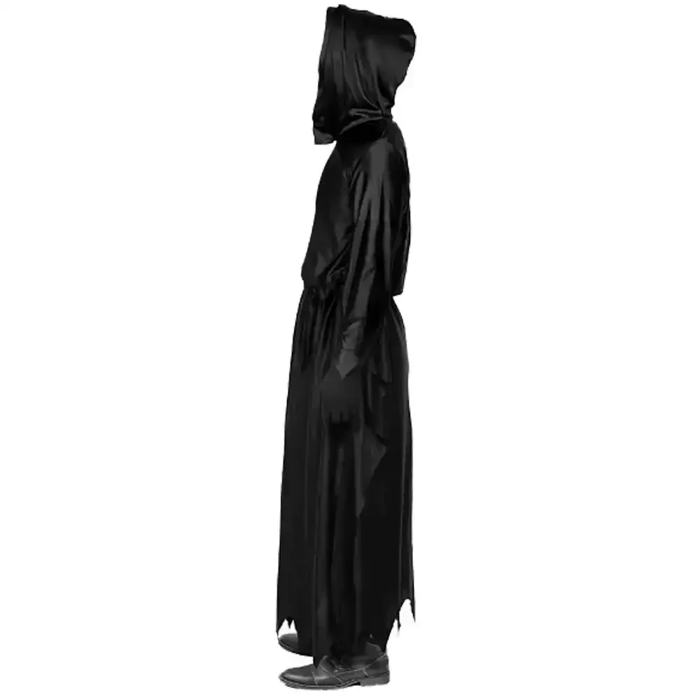 Halloween Erwachsenen-Scream-Kostüm Horror-Geist-Sensenmann Schwarze Robe Geisterhaus-Party Cosplay-Kostüm – Detail 11