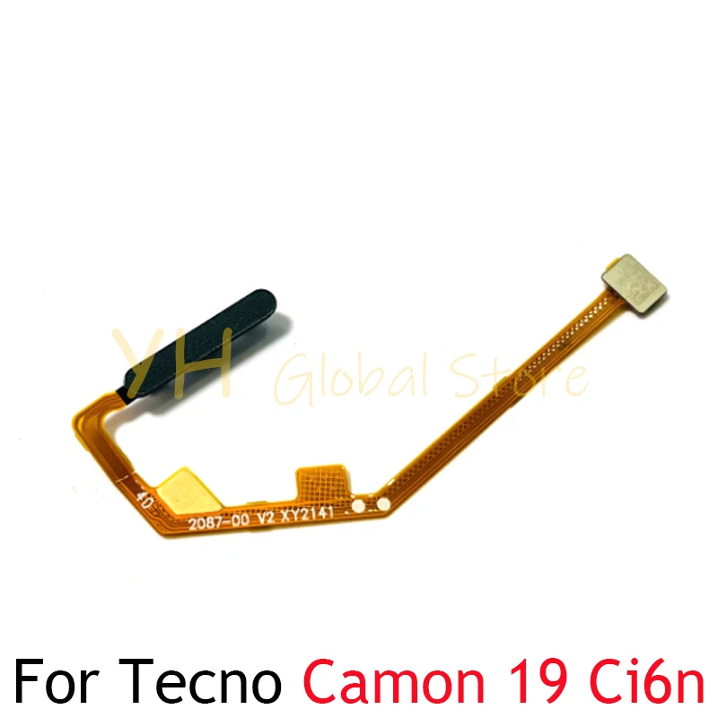 

For Tecno Camon 19 Ci6n Ci6 Fingerprint Reader Touch ID Sensor Return Key Home Button Flex Cable