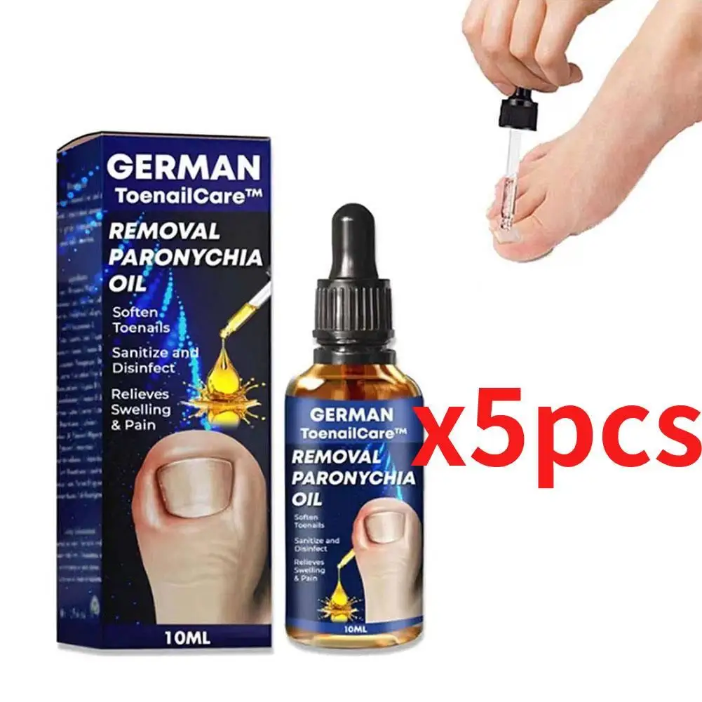 5 Stuks Teenailcare Verwijdering Paronychia Olie Ingegroeide Teennagel Behandeling Nagel Vernieuwing Vloeistof Slechte Nagel Dikker Nagel Zachte Nagel Reparatie