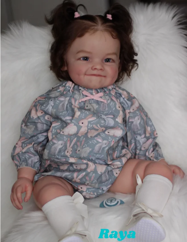 

St. Store 28inches reborn doll Raya Bent Legs Reborn Toddler Girl Soft Rooted Hair High Quality Hand Painted Doll