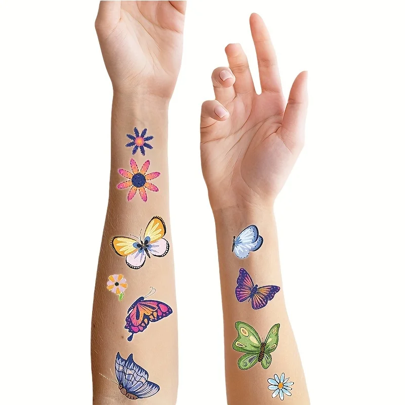 Butterfly tattoo sticker - Waterproof and sweat-resistant. Easy to apply makeup and easy to remove.