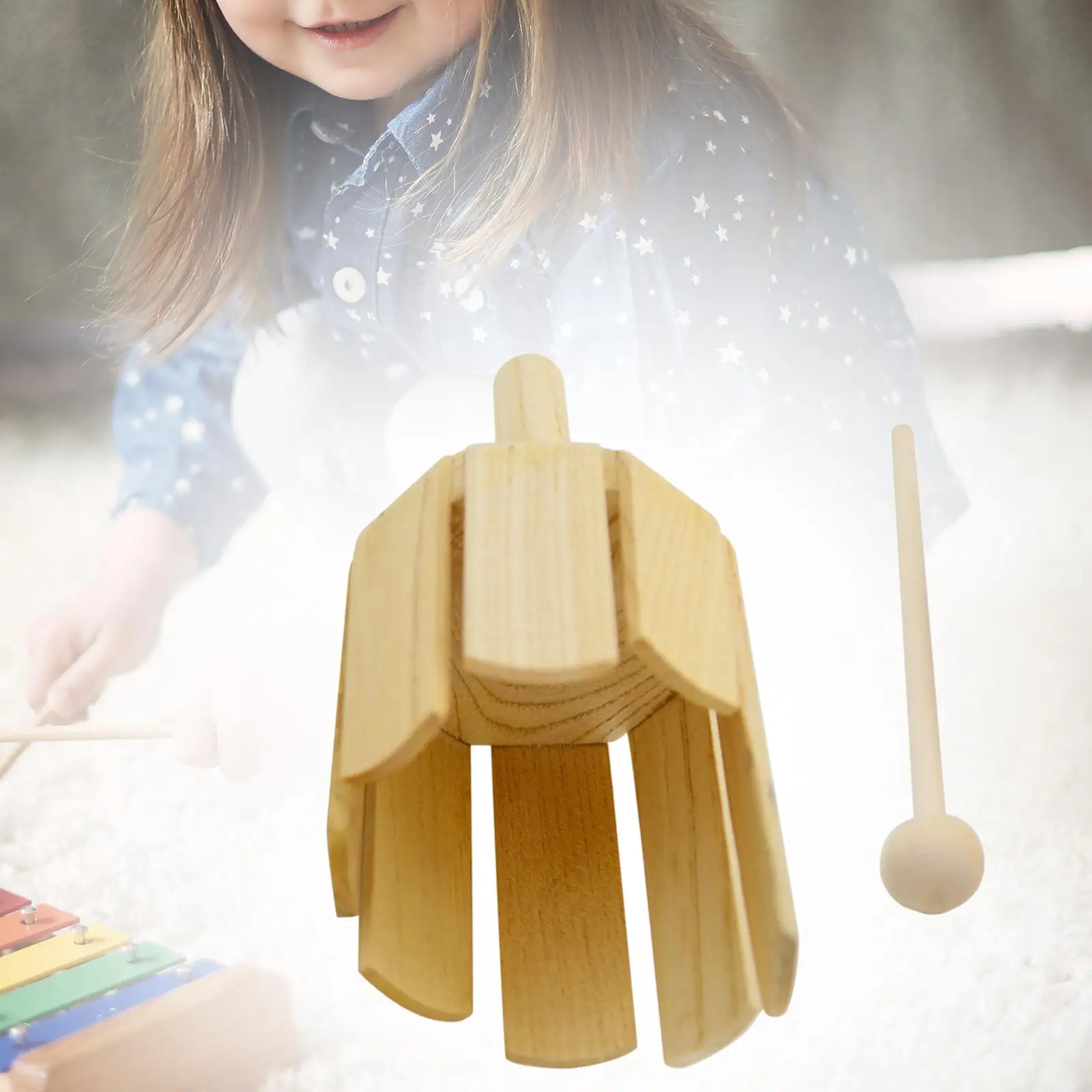 Wood Stirring Drum Motor Skill Sound Tube Percussion Toy for Concert Event Music