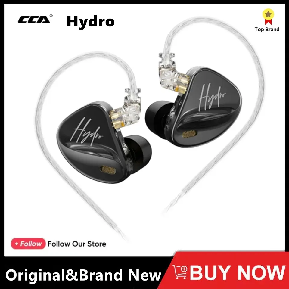 

CCA Hydro 2DD+8BA IEM In-Ear Monitor HiFi Earphones Wired Earbuds with Detachable Cable for Musicians Audiophiles Headphone KZ