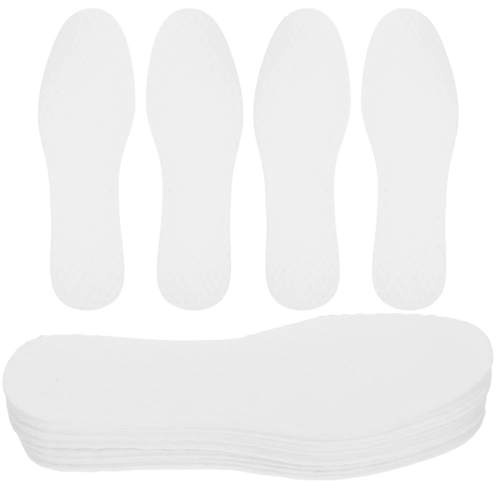 20 Pairs White Pulp Insole Shoe Insoles Inserts Men Sports Massaging for Sneakers Shoes Cushions