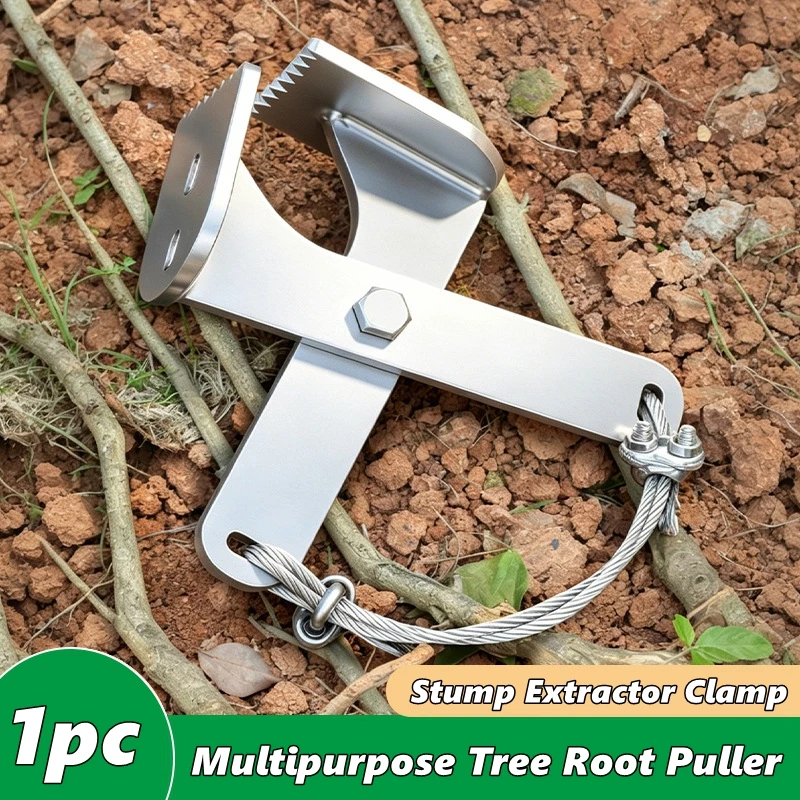 Multipurpose Tree Root Puller Ground Clearing Implement Featuring Reinforced Construction For Rough Root Removal Tasks