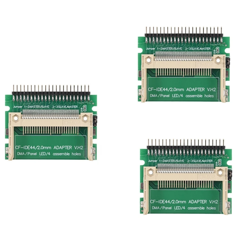 3X Compact Flash Cf Card To Ide 44Pin 2Mm Male 2.5 Inch Hdd Bootable Adapter Converter