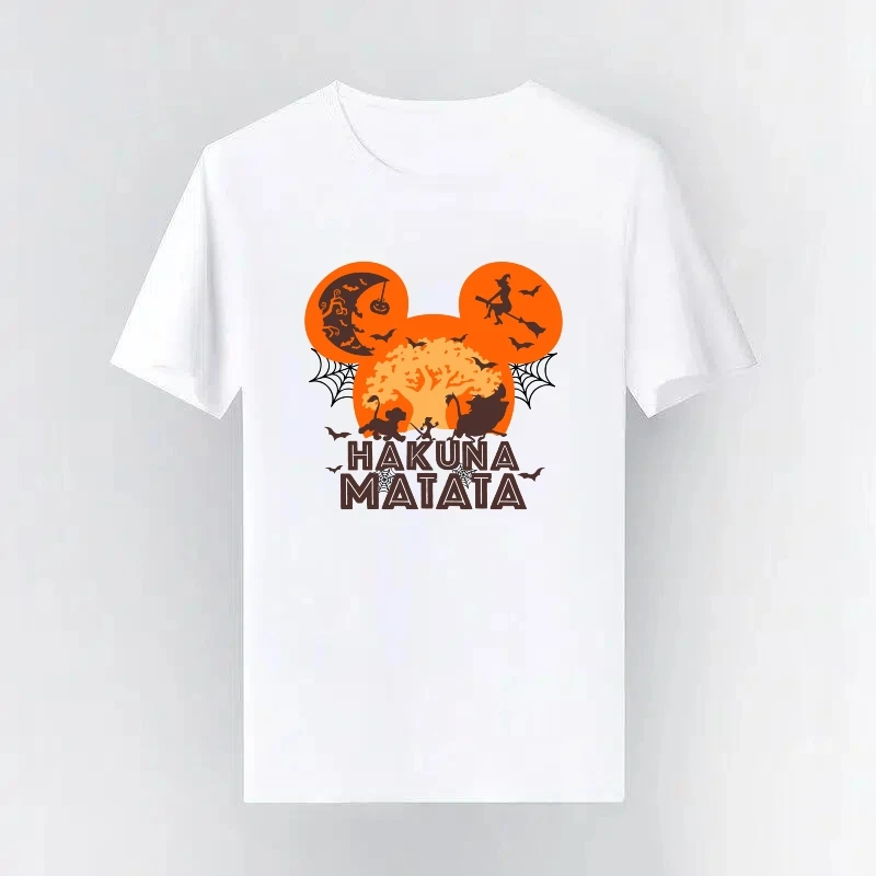 

Тема Микки Мауса Диснея, Хэллоуин, пара с короткими рукавами, мужские топы, женские футболки, одежда для родителей и детей, модная детская футболка