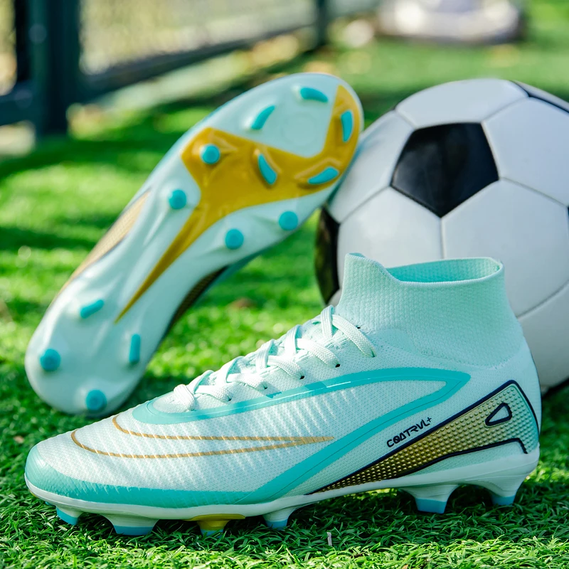 New Men Football Boots Non-Slip High-quality Soccer Shoes Grass Cleats High-top Futsal Sneakers Match Indoor Hot-selling Outdoor