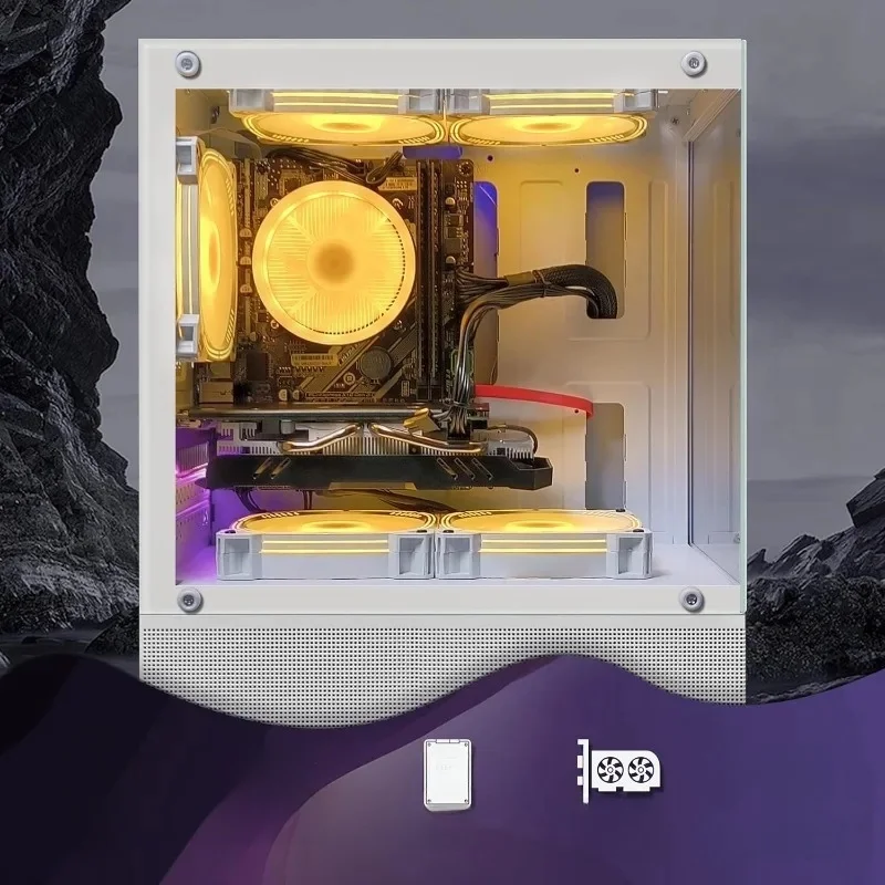 ゲーミングデスクトップPC、Radeon RX 580 16G、Core i7-6700 最大4.0Ghz、32G DDR4、2T SSD、600M WiFi、BT 5.0、RGBファンx5