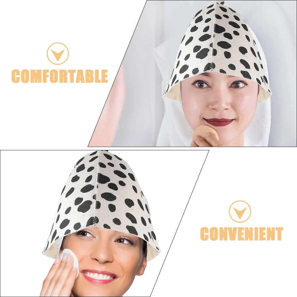 

2pcs Felt Sauna Hat For Women Men Lightweight Portable Dry Hair Hat Shower Accessories Spa Therapy Headwear Sauna Cap