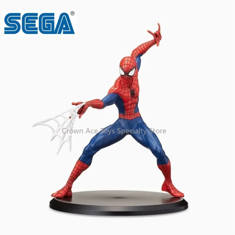 SEGA Marvel Comics The Avengers Anime Figure Spider-Man Action Figure Trendy Toys Doll for Kids Gift Collectible Model Ornaments