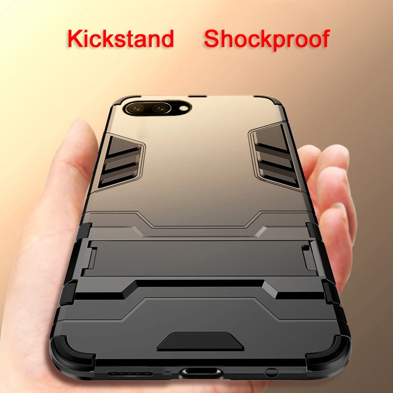 Kickstand Case for Honor 10 Holder Cases V10 10 Lite Hard Shockproof Stand Back Cover for Huawei Honor V10 10 10lite