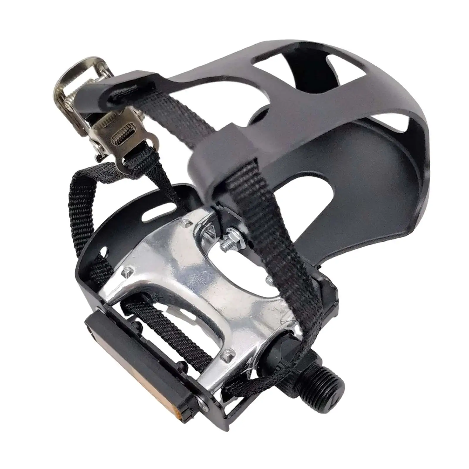 Pedales de bicicleta con clips y correas Rosca de 9/16" con pedales de bicicleta con puntera