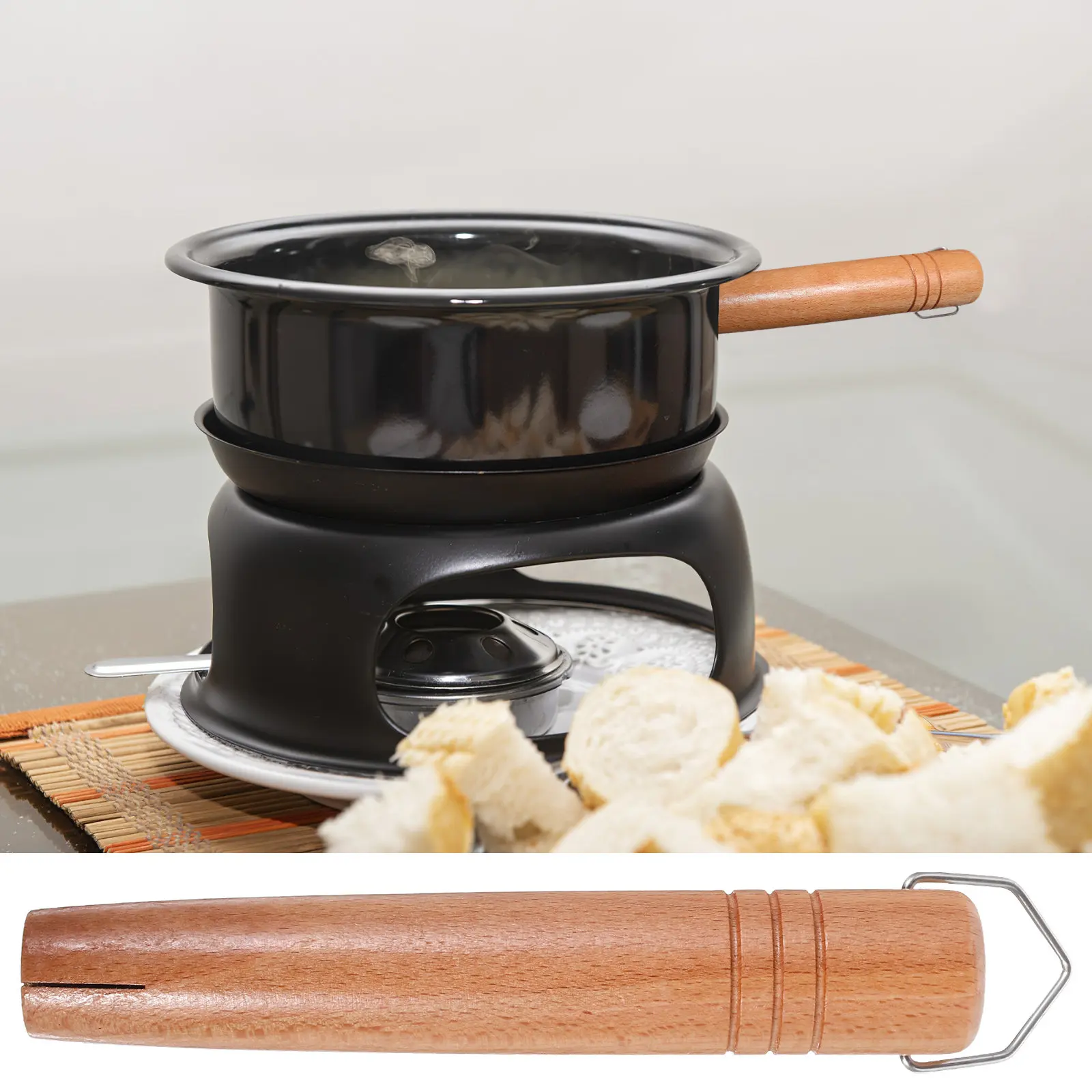 

Wooden Saucepan Handle Stockpot Handle with 2 Screw Universal Stockpot Milk Pot Replacement kitchen Cookware Frying Pan Wok Grip