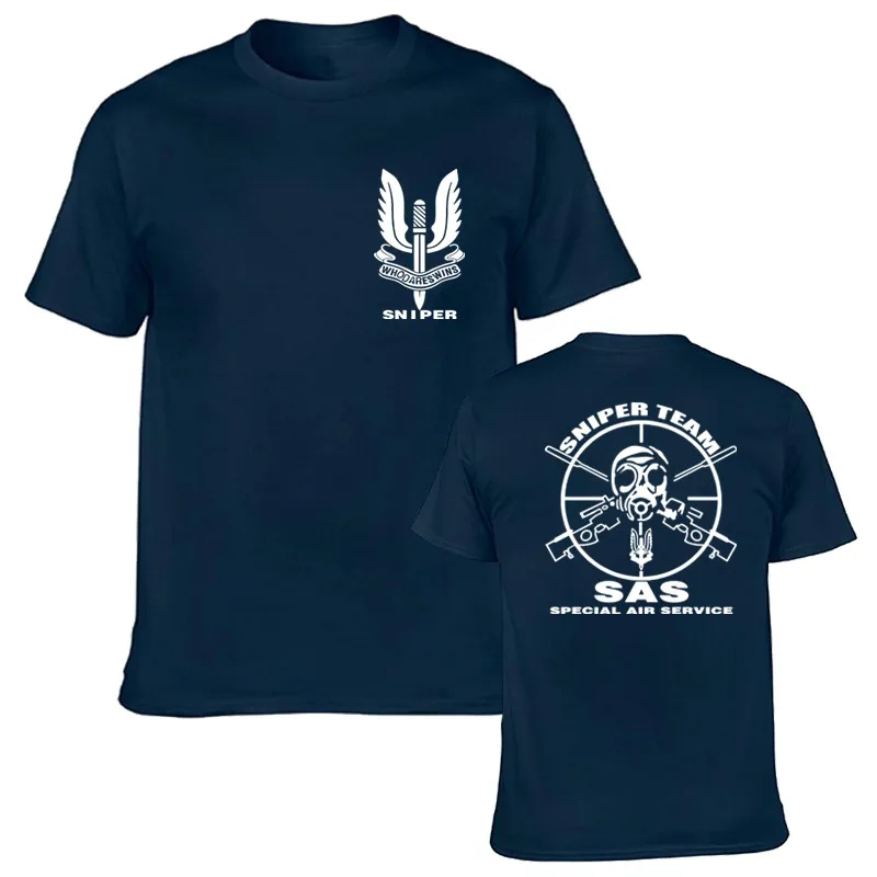 SAS Special Air Service British Army Special Forces Sniper T shirt Men's 100% Cotton Short Sleeve Summer T-Shirt Adlut Top Tee