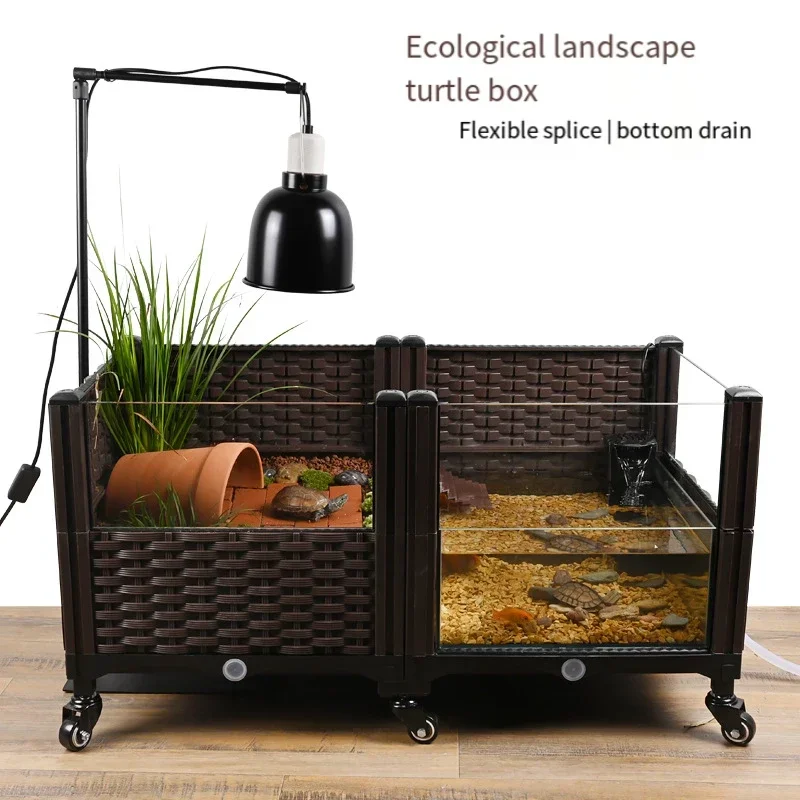 Yellow Edge Turtle Special Amphibious Feeding Tank Extra Large Ecological Landscaping Plant Household Half-water Turtle Anyuan