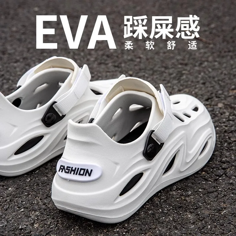 

Men's summer slip-on shoes with a thick sole, anti-slip, suitable for driving, fishing, outdoor activities, and beach wear.