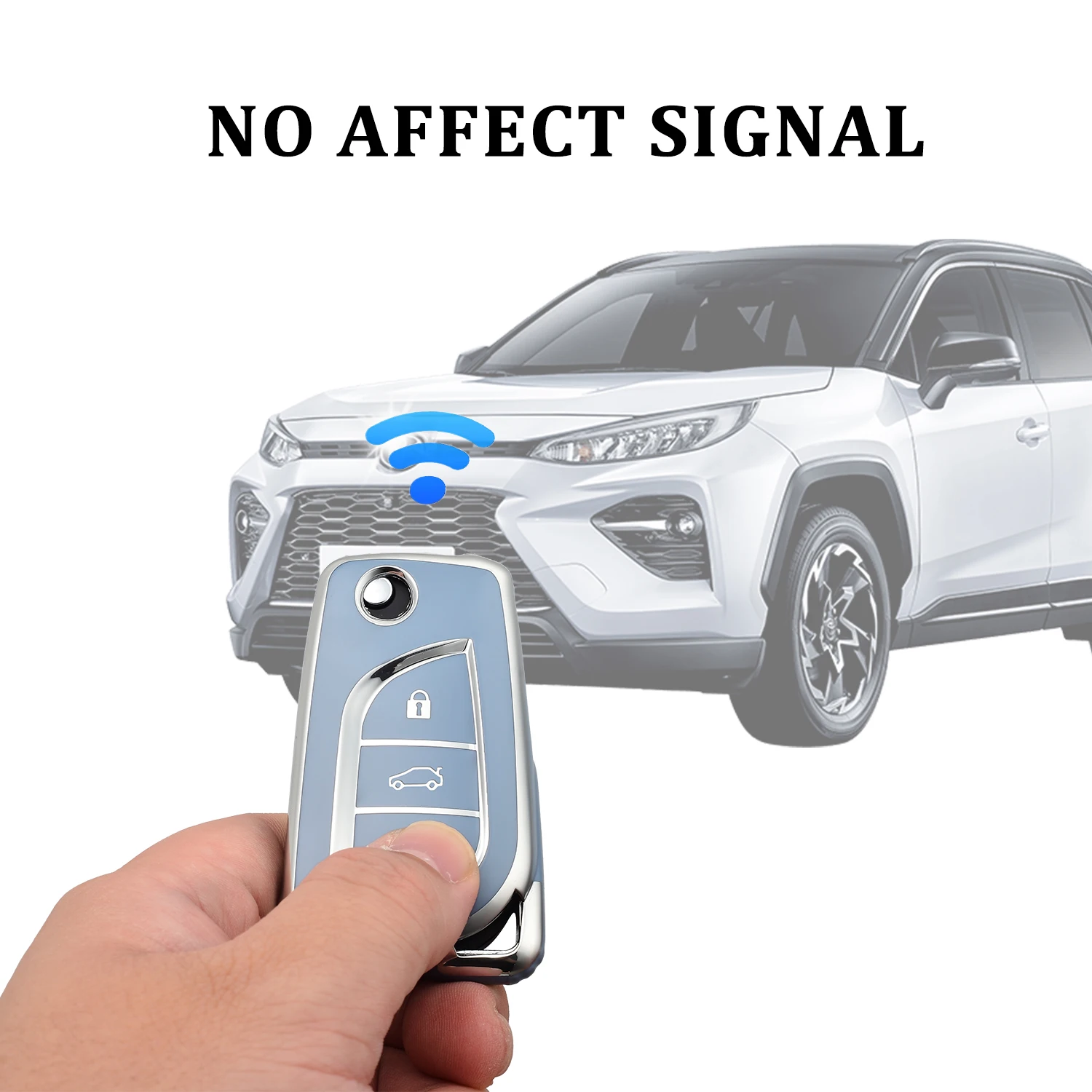 Funda de TPU de 3 botones para llave de coche, carcasa completa Fob para Toyota Corolla, Altis, Auris, Aygo, Yaris, Camry, RAV4, Verso, TC, IM,