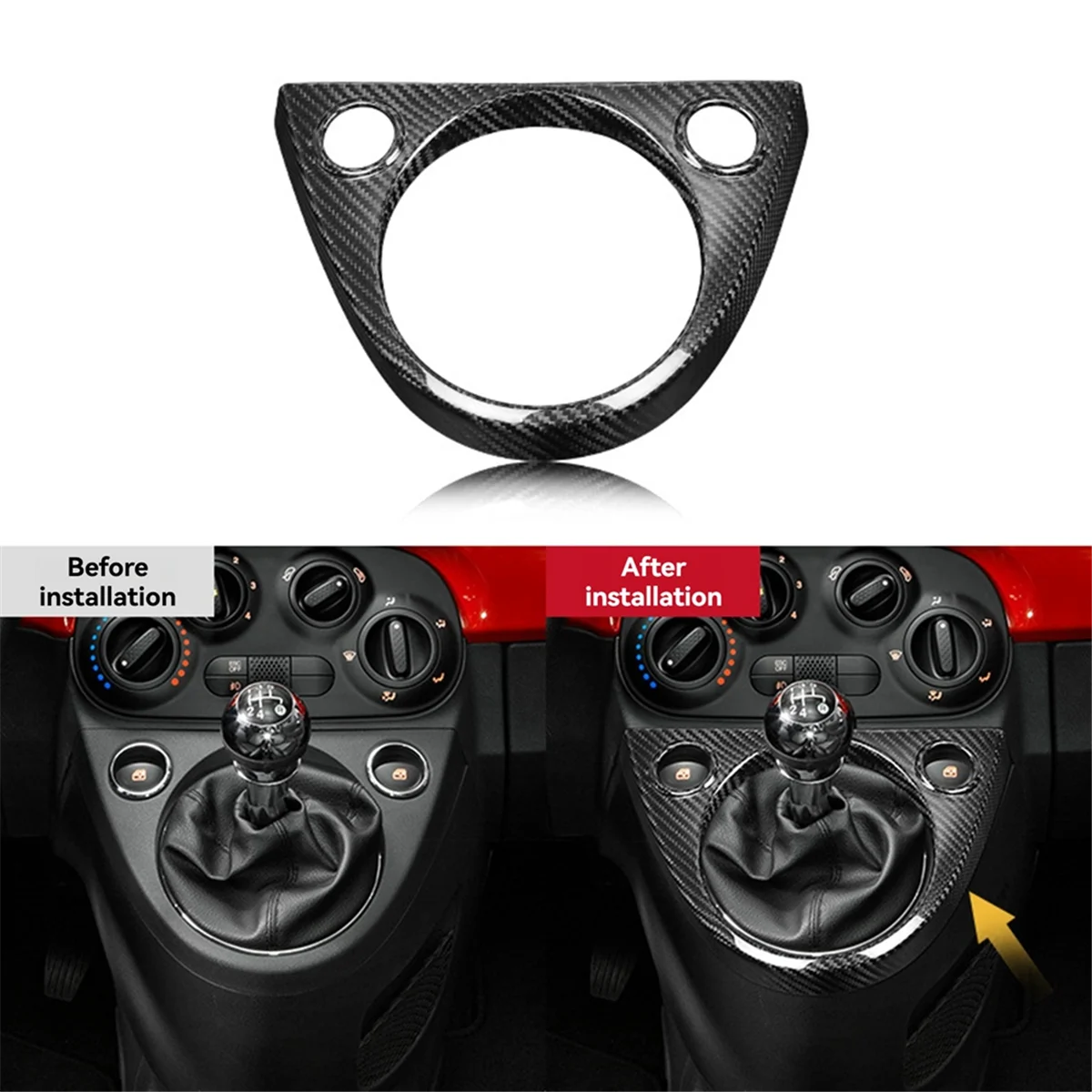 

Для Fiat ручная крышка переключения передач наклейка на рамку переключения передач