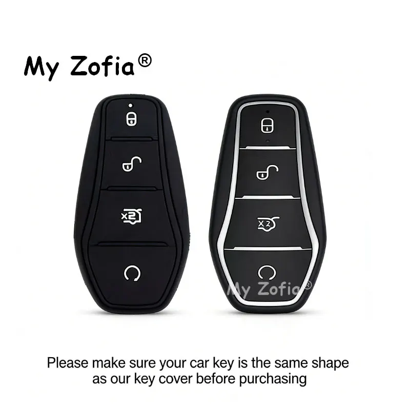 Silicone Holder Chain Key Case Car Key Cover For BYD SEAL U Atto 2 Atto 3 SEALION 8 Han L Dolphin Tang Yuan UP Song Sealion 6
