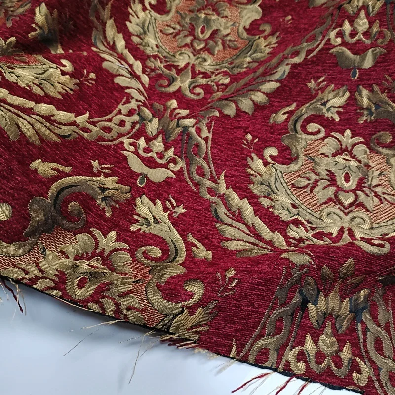 Tissu Jacquard teint en fil brodé de luxe, Style palais, accessoires de Costume, robe Coth