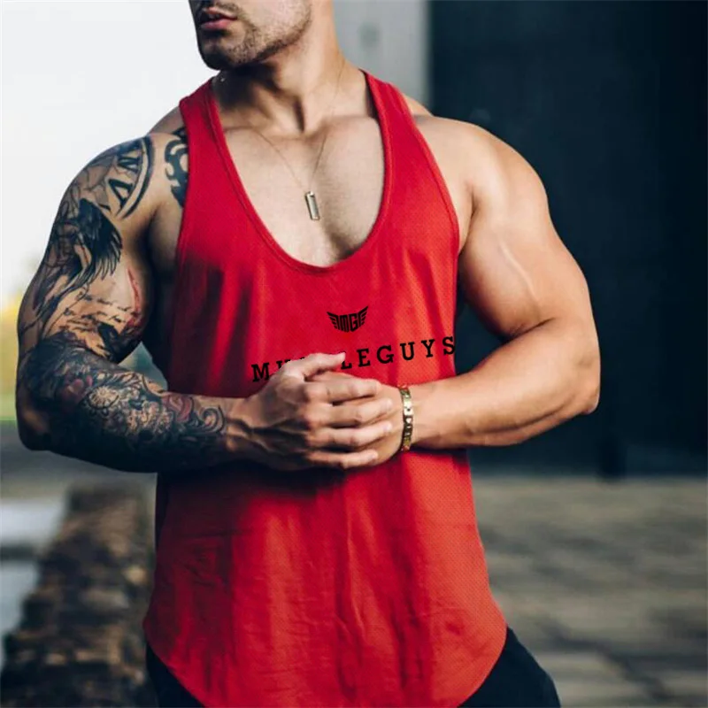 Summer  Men Sports and Fitness Lightweight Bottoming Sleeveless Undershirt Gym Workout Exercise Mesh Breathable VestOuter Wear