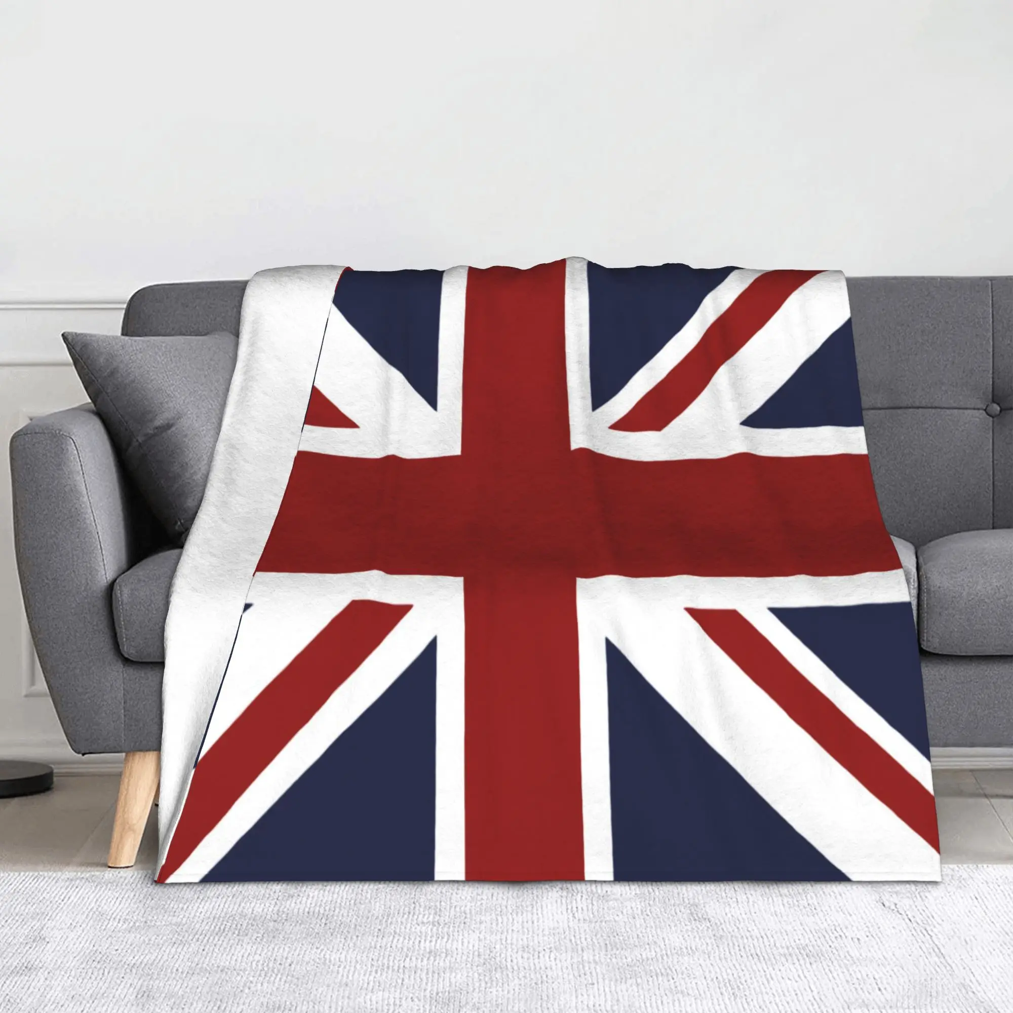 Union Jack British Flag United Kingdom Blankets Velvet  Ultra-Soft Throw Blankets for Home Couch Bed Rug