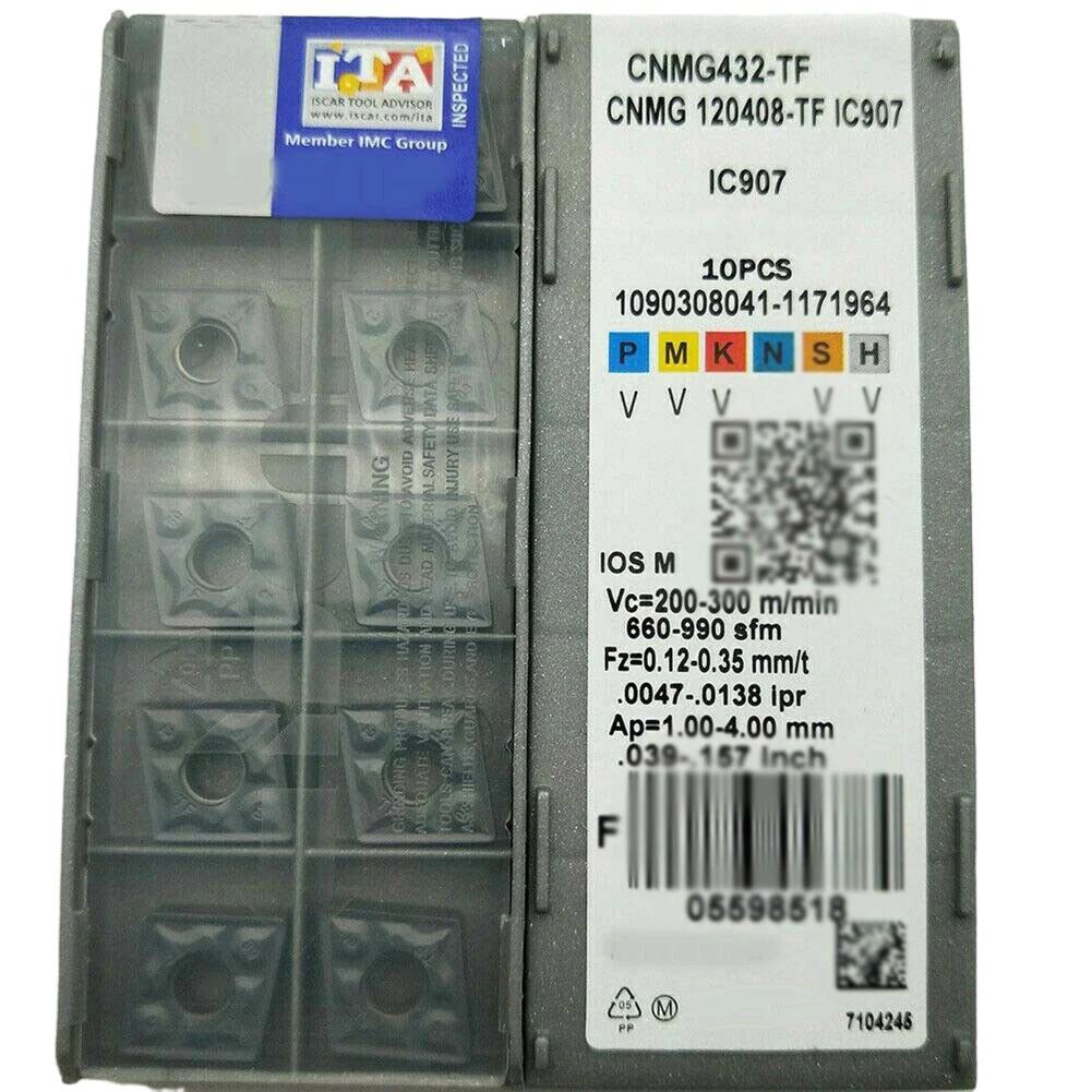 

Strict tolerances and excellent performance 10pcs CNMG432TF CNMG120408 TF IC907 CNC carbide inserts Internal Turning tool