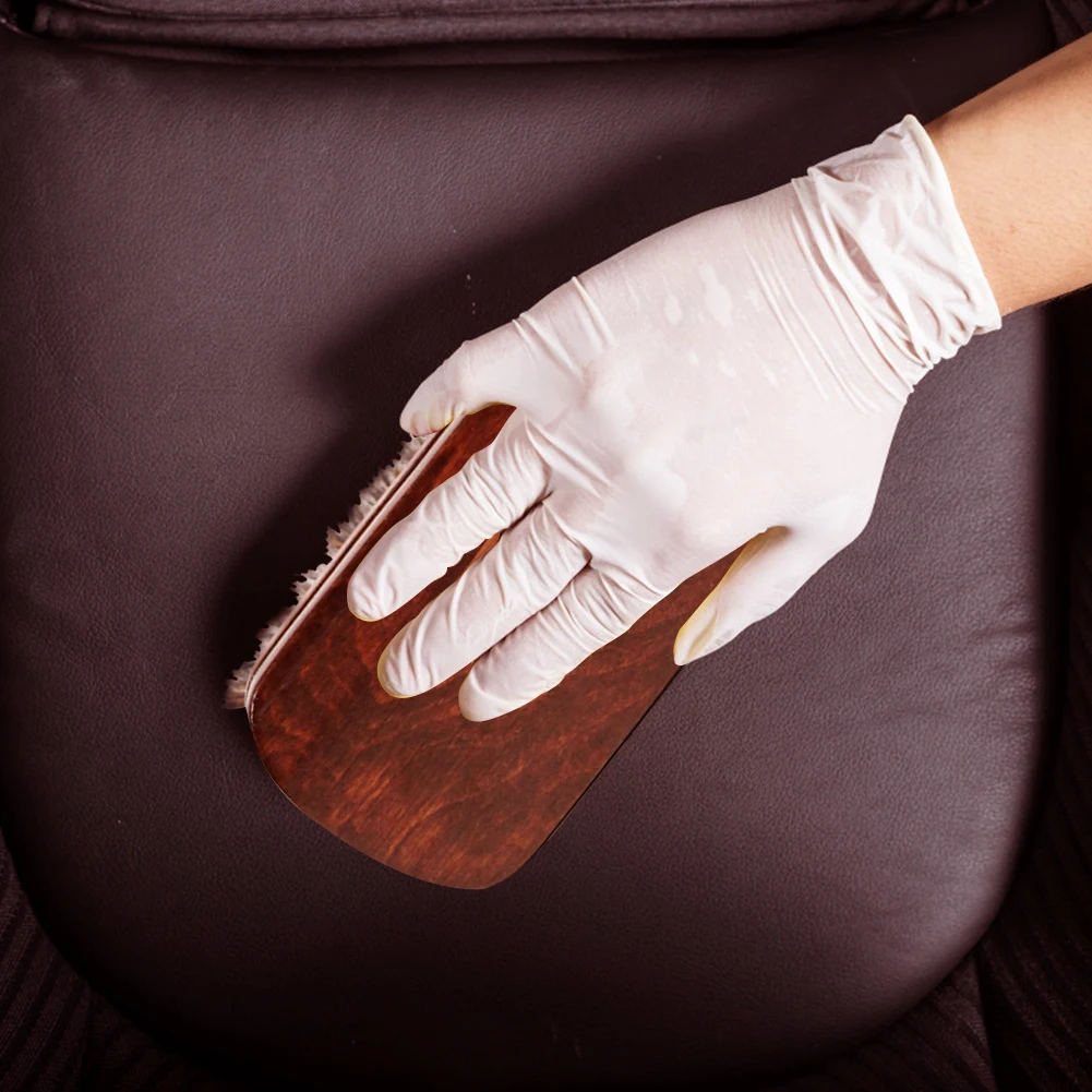 Cepillo de pulido brillante, cepillo de limpieza textil de cuero Interior de coche de lavado automático con mango de madera de cerdas de crin