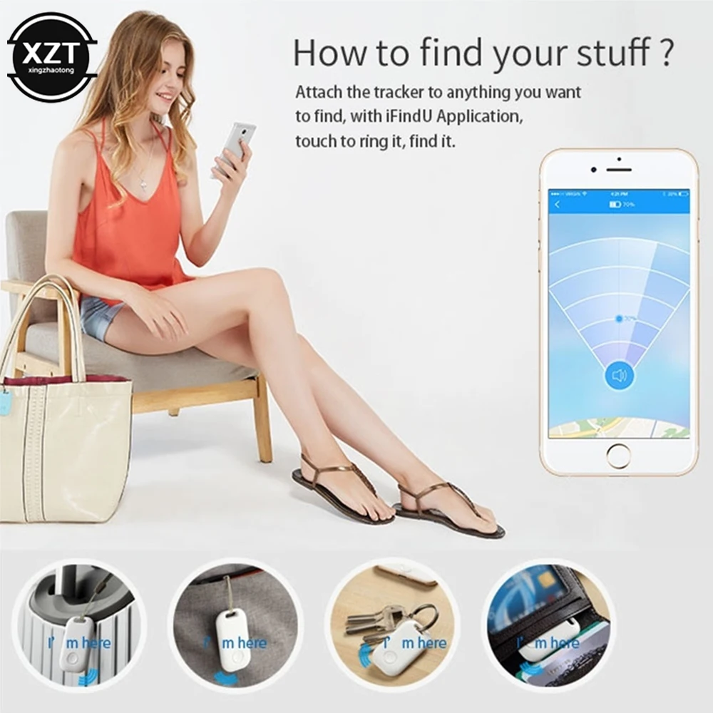 Graffiti Locator Mini Anti Loss GPS Tracker Intelligent Wireless Bluetooth Locator Key Finder Key Wallet Anti Loss Device