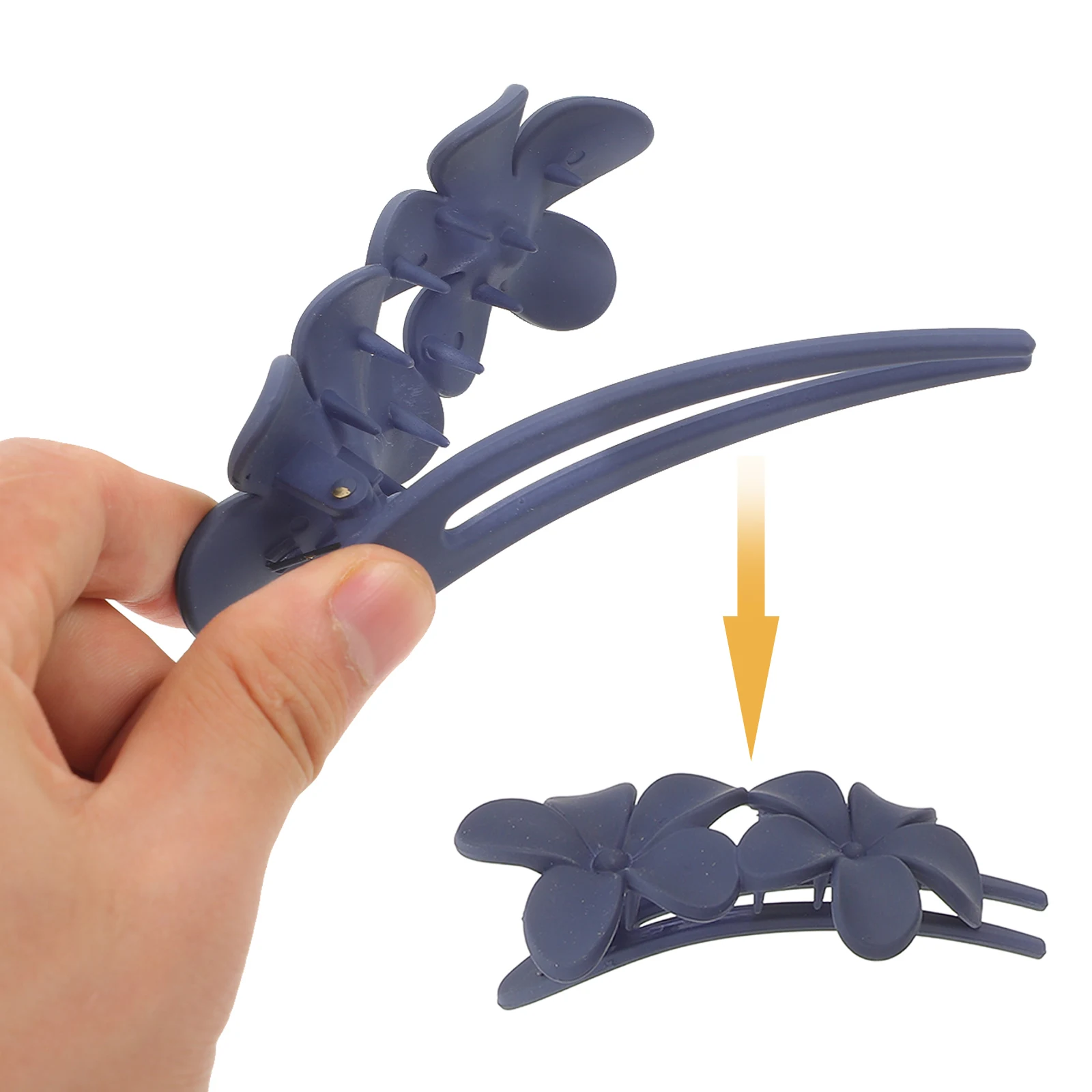

6pcs Large Claw Clips Hollow Design Comfortable Lightweight Decorative Hair Clamps For Thick Fine Hair Styling Sectioning