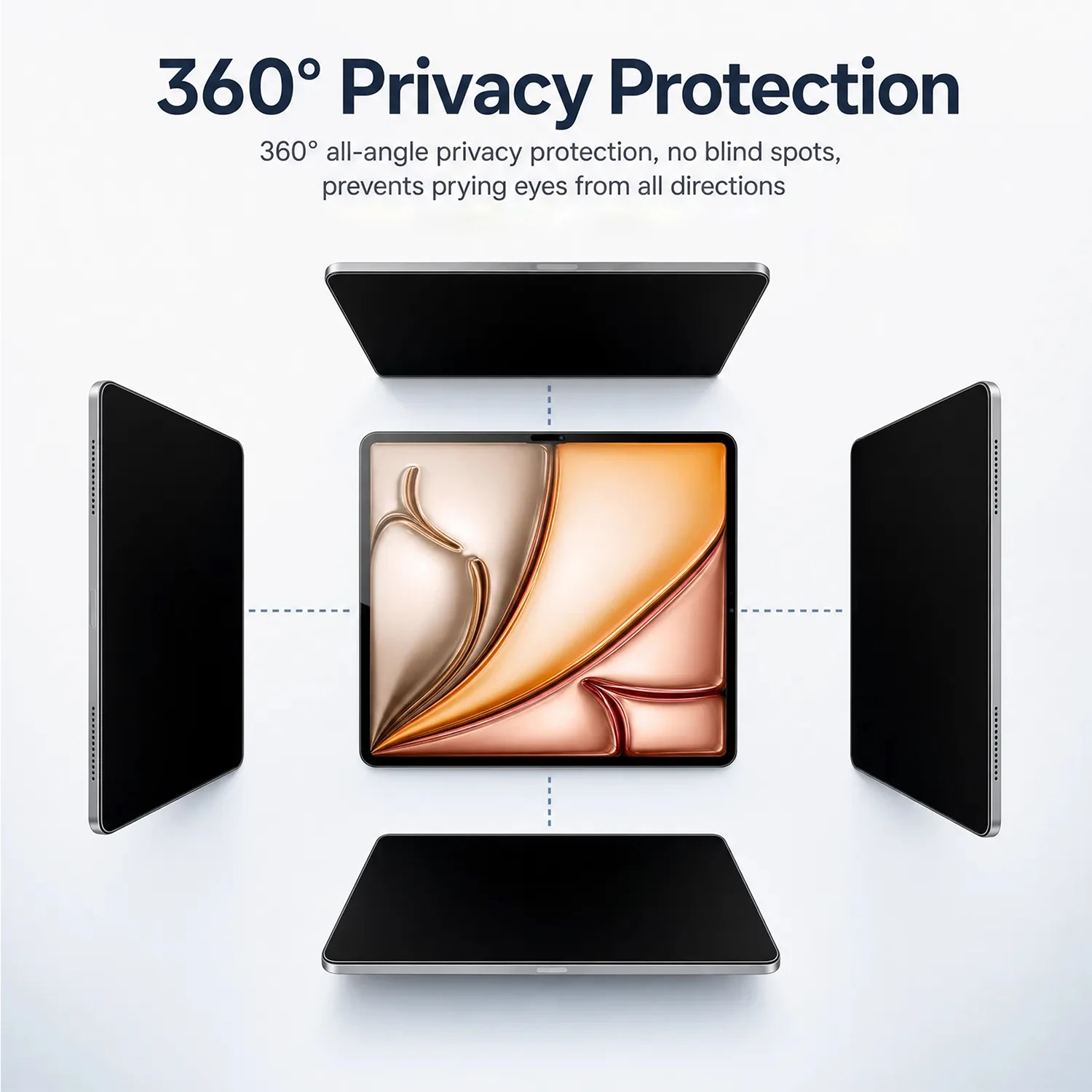 360° Privacy Tempered Glass Fo - Gaming Console Ipad ulasan dan harga