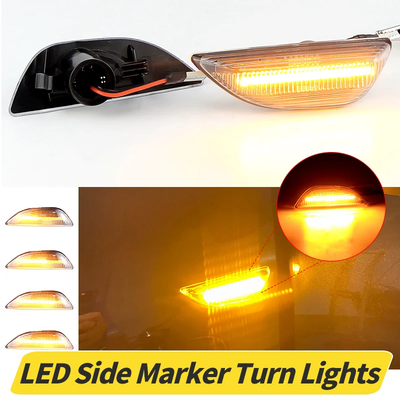 

2PCS For Opel Mokka X 2012-2016 For Chevrolet Trax 2013-2019 LED Dynamic Amber Side Marker Turn Signal Light Fender Marker Lamp