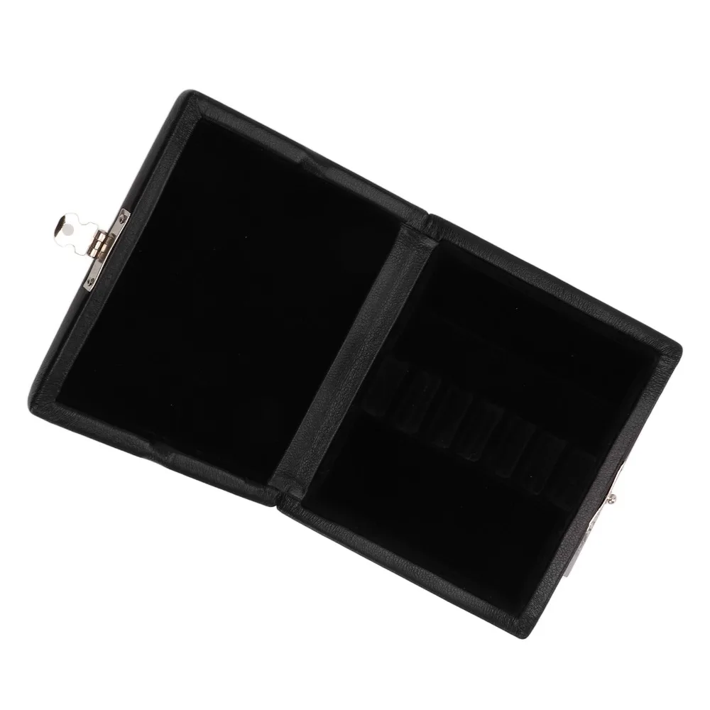 PU Leather+Wood Reed Storage Box 6 Slots Design Black Color Reed Case Holder Musical Instrument Accessory For Oboe Players