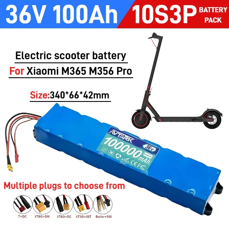 

Original 36V 100000mAh Battery for Xiaomi E-scooter 10S3P Special Battery Pack 36V Li-ion Battery 100000mAh Longer life