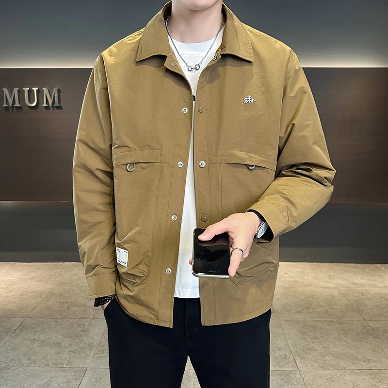 

Trendy Casual Loose Collar Workwear Jaet Men's 2025 Autumn New Korean Sle Leisure Coat Outerwear Versatile M Model