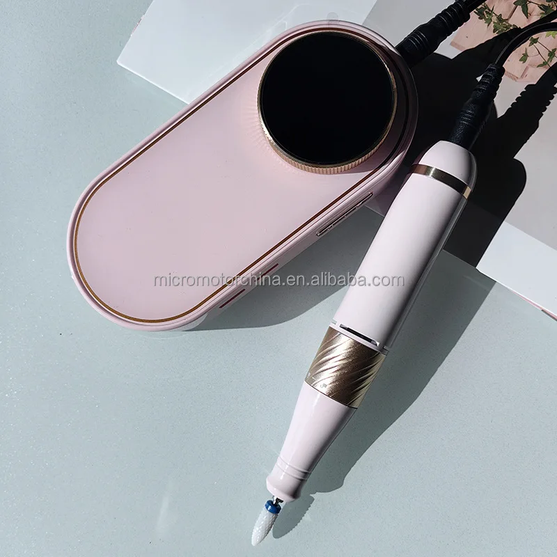 

High Quality Logo 40000RPM Black Pink White Finger Nail Design Machine Nail Drill Polisher French Manicure Machines
