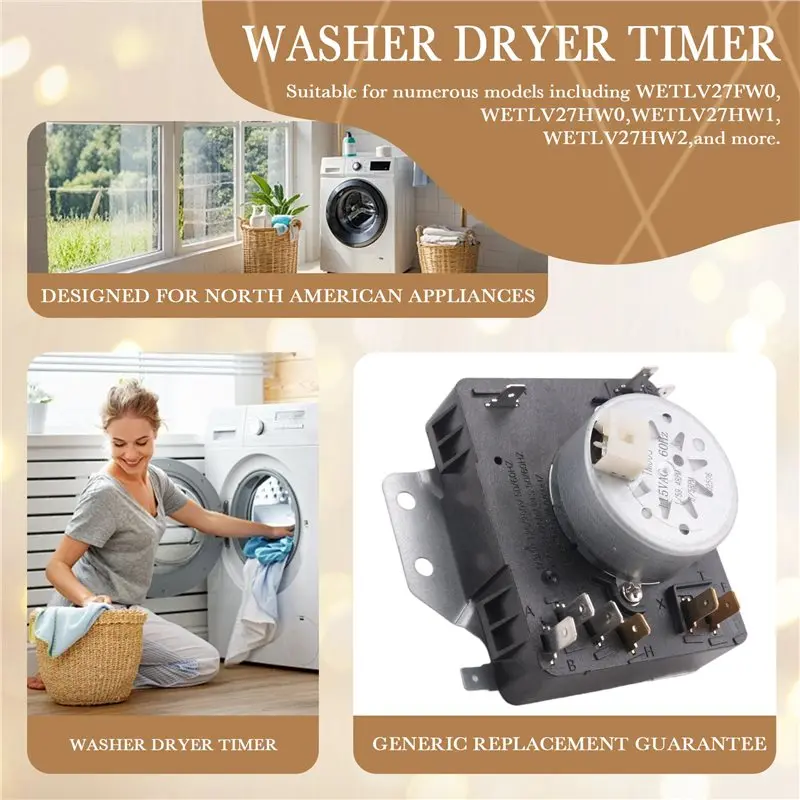【STOKED】W10642932 Dryer Timer For Whirlpool Kenmore Washer- Replacement Part(115V) Models WETLV27HW0 WETLV27HW1 WETLV27HW2