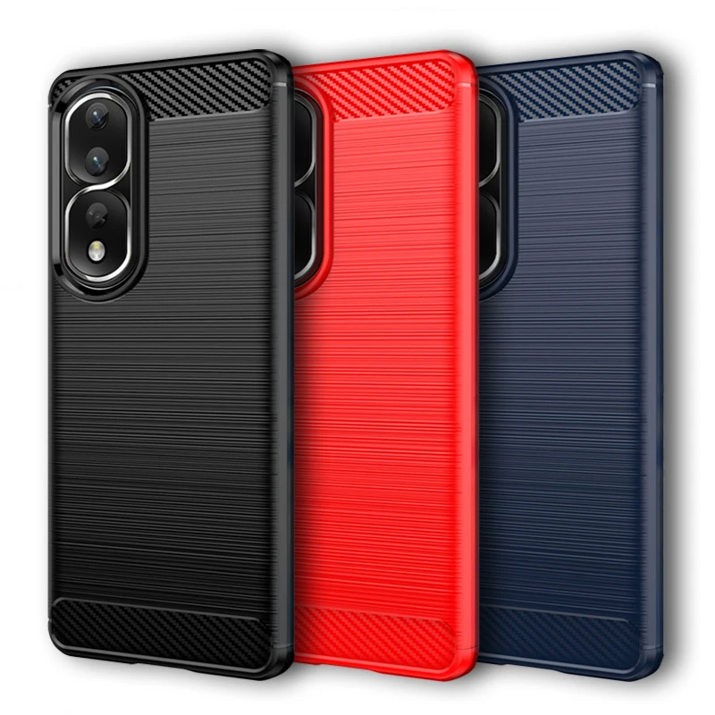 For Honor 80 Pro Case For Honor 80 Pro 5G Cover 6.78 inch Carbon Fiber Shockproof Silicone Phone Bumper For Honor 80 5G Fundas