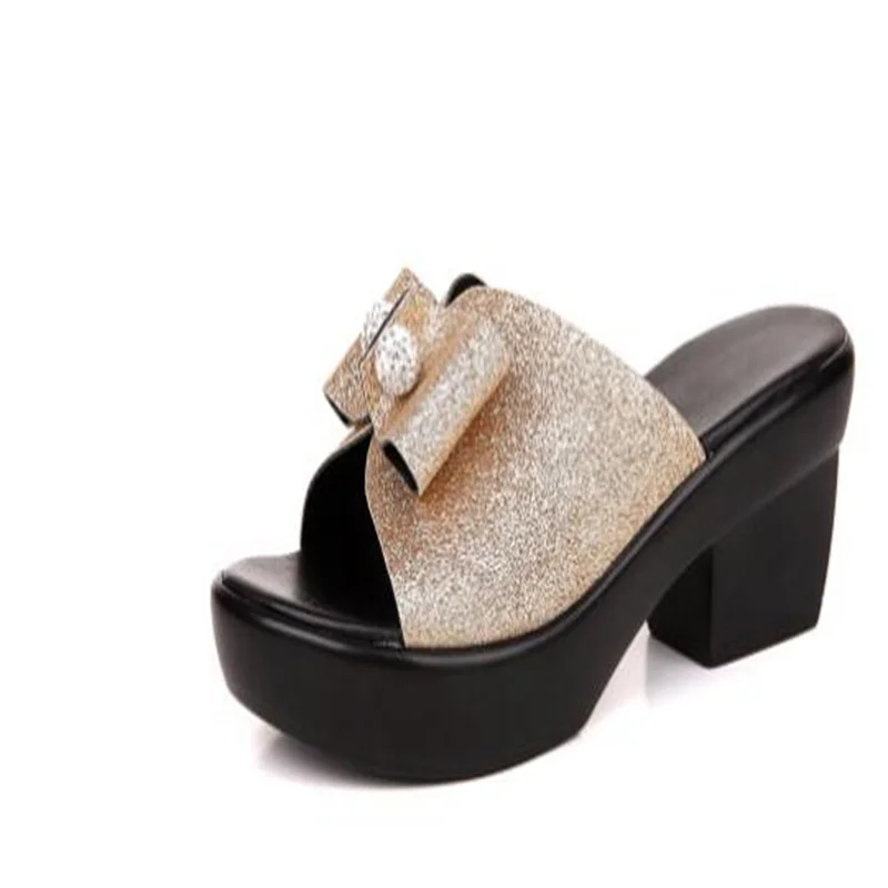 

Women's shoes, slippers, 5cm high heels summer sandals, fashionable leather flip flops, informal non slip women's shoes 41