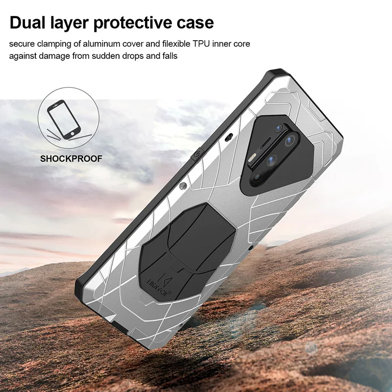 Imagem -04 - Imatch Hard Alumínio Metal Phone Case Capa para Oneplus Mais 10 9r 7t 6t Pro Presente Heavy Duty Nrod N10 N100 Protetor