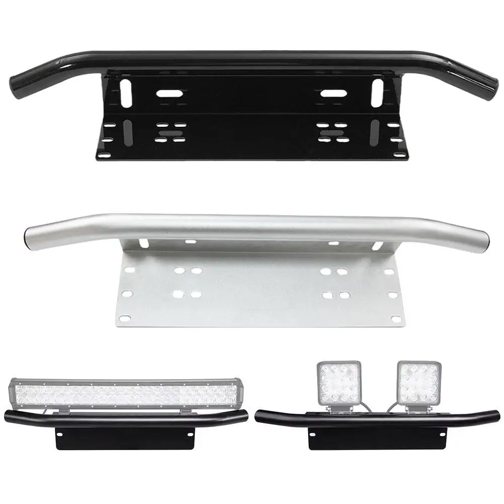 

Universal Front Bumper License Plate Log Light Mount SUV Road Light LED Holder Holder Bar Aluminum Bracket Off Lamp Frame J9G3