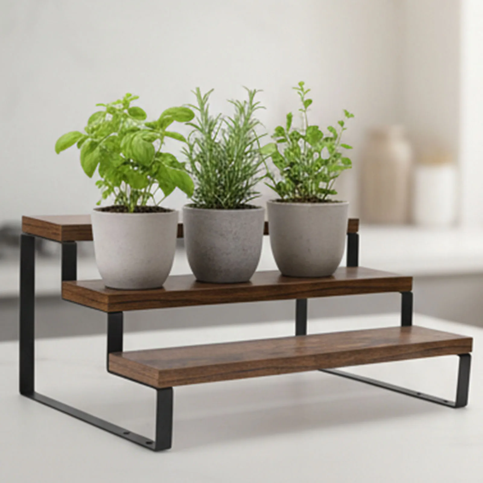 Perfume Display Shelf Perfume Organizer Multi Purpose Wood Display Riser Stand for Kitchen Countertop Cosmetics Skincare Storage