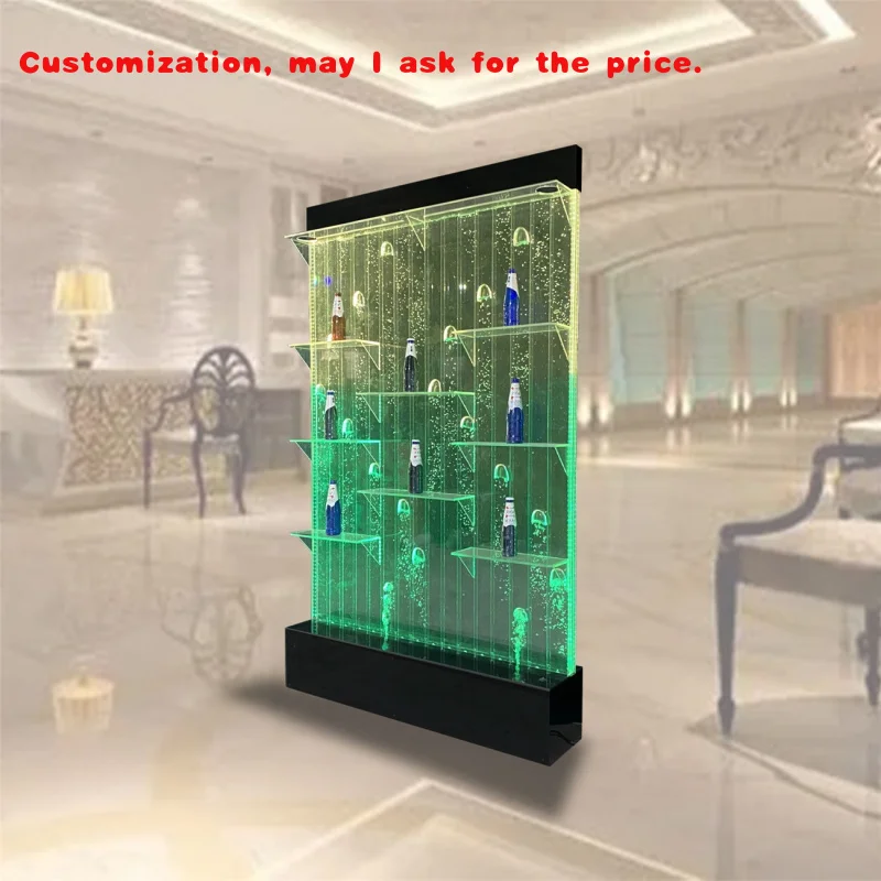 

custom.Bar Night Club Hotel Bubble Wine Cabinet Decorative Display with Shelves