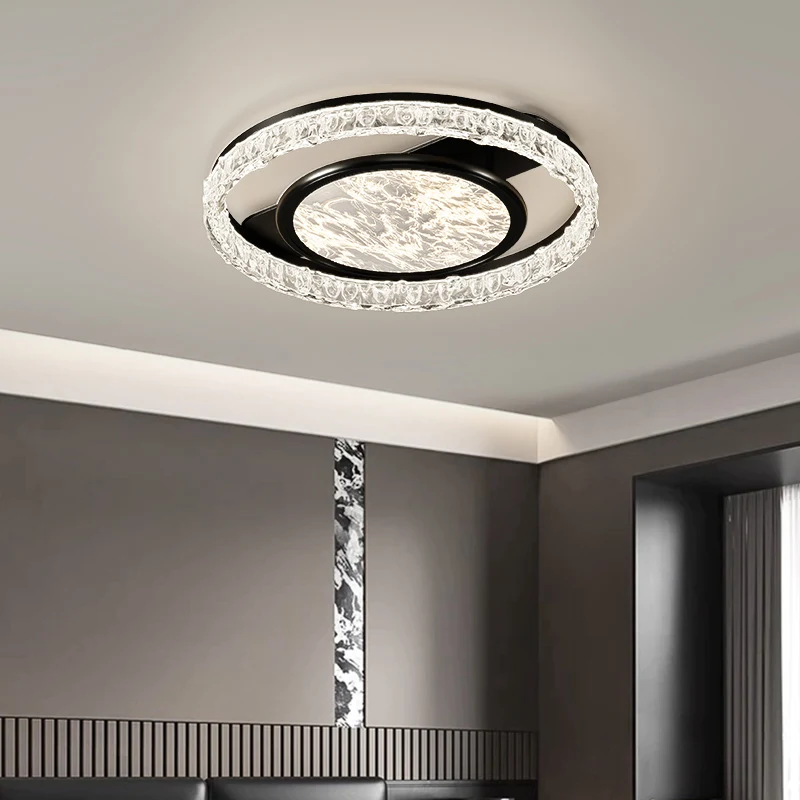 Luxury Ice Crack Pattern Ceiling Light Italian Full Spectrum Living Room Main Light New Eye-Protecting Bedroom Lighting Fixture