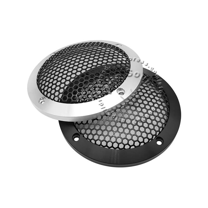 For 3" Inch 91mm Speaker Grill Conversion Net Cover Car Audio Decorative Circle Full Metal Mesh Grille Black/Silvery/Golden/Red