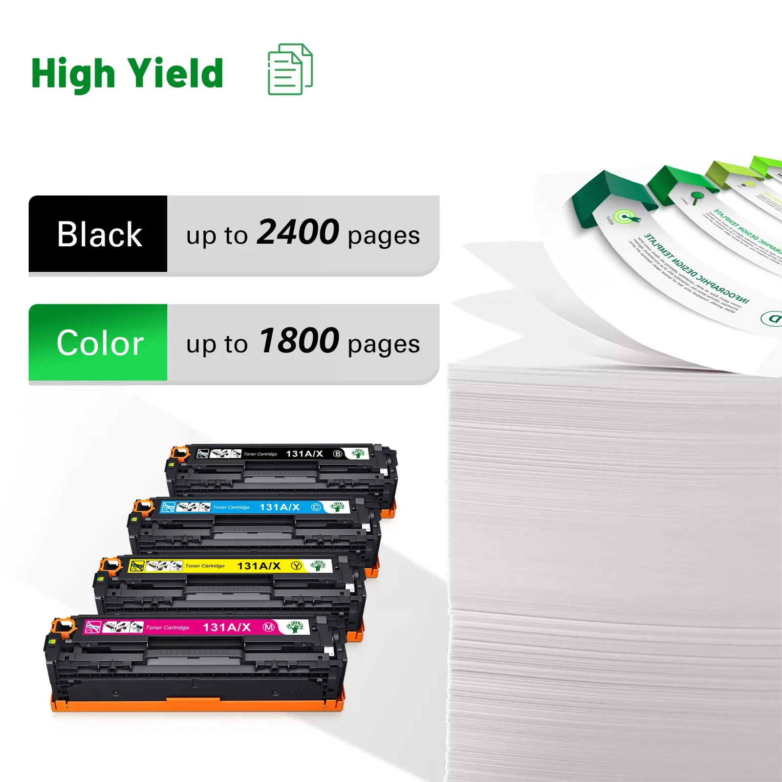 4 High Yield Toner Cartridge Combo Set For Canon 116 CRG116 MF-8050CN MF-8080CW