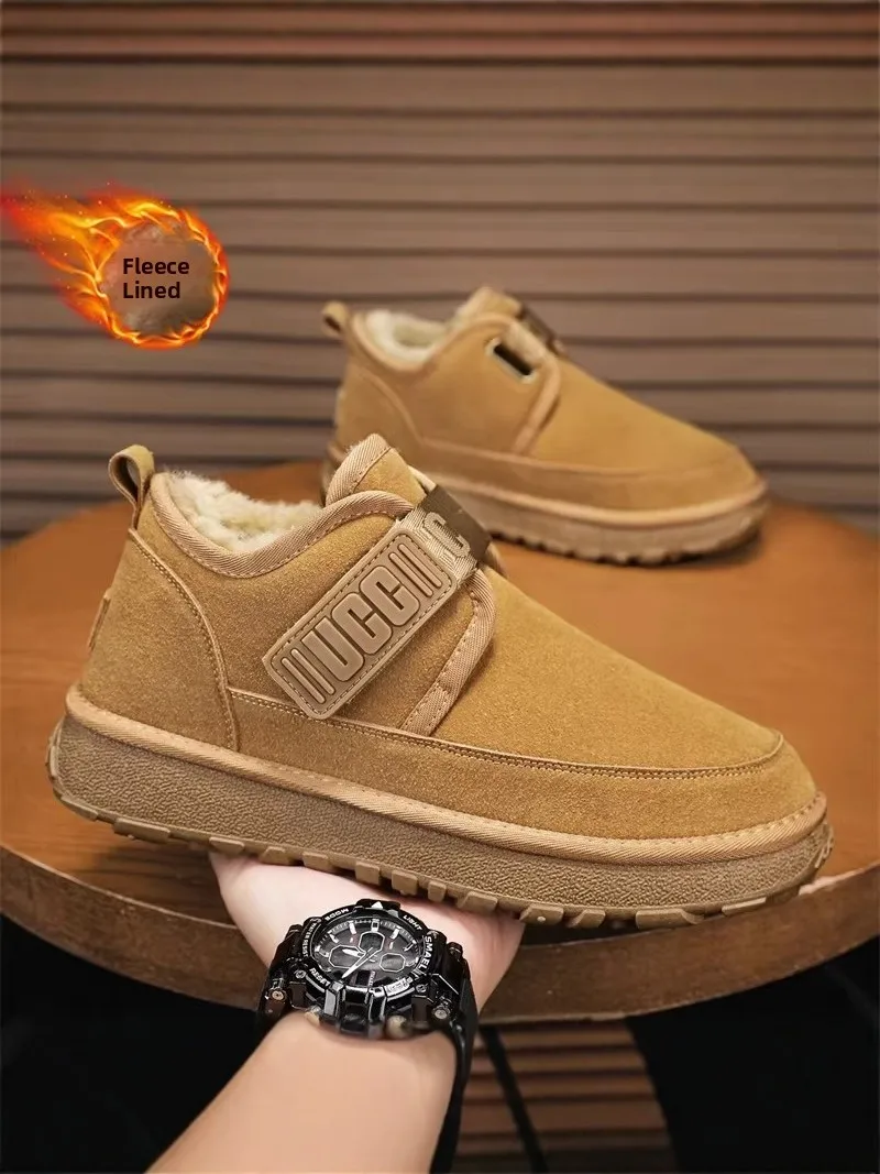 northeast-men's-winter-snow-boots-thickened-fleece-lined-fur-integrated-anti-slip-thick-bottom-warm-cotton-shoes-for-40-degrees