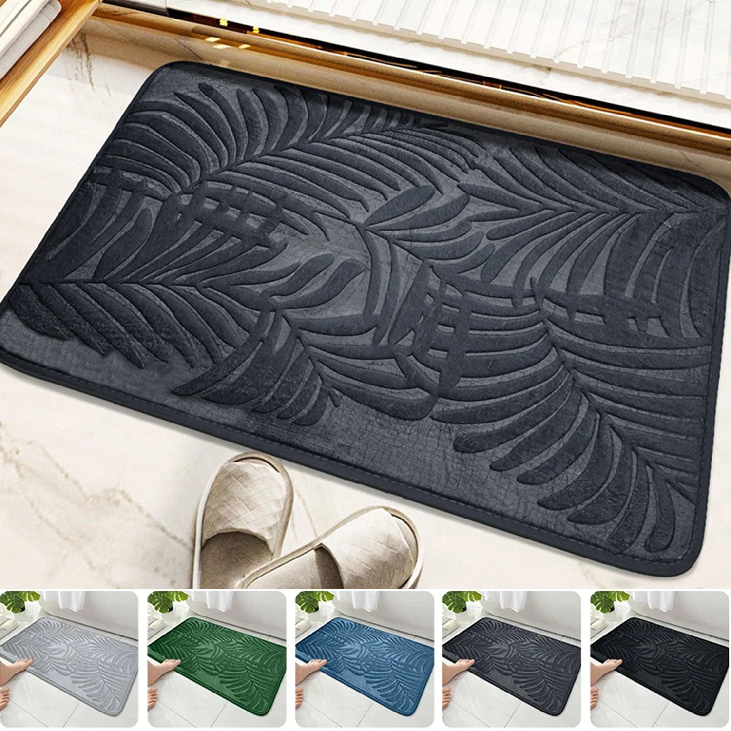 Non-slip Mat Memory Foam Bathroom Floor Carpet Bath Mat Kitchen Living Room Bedroom Household Carpet Bathroom Carpet Absorbent